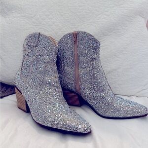 Betsy Johnson Rhinestone Cowboy Boots